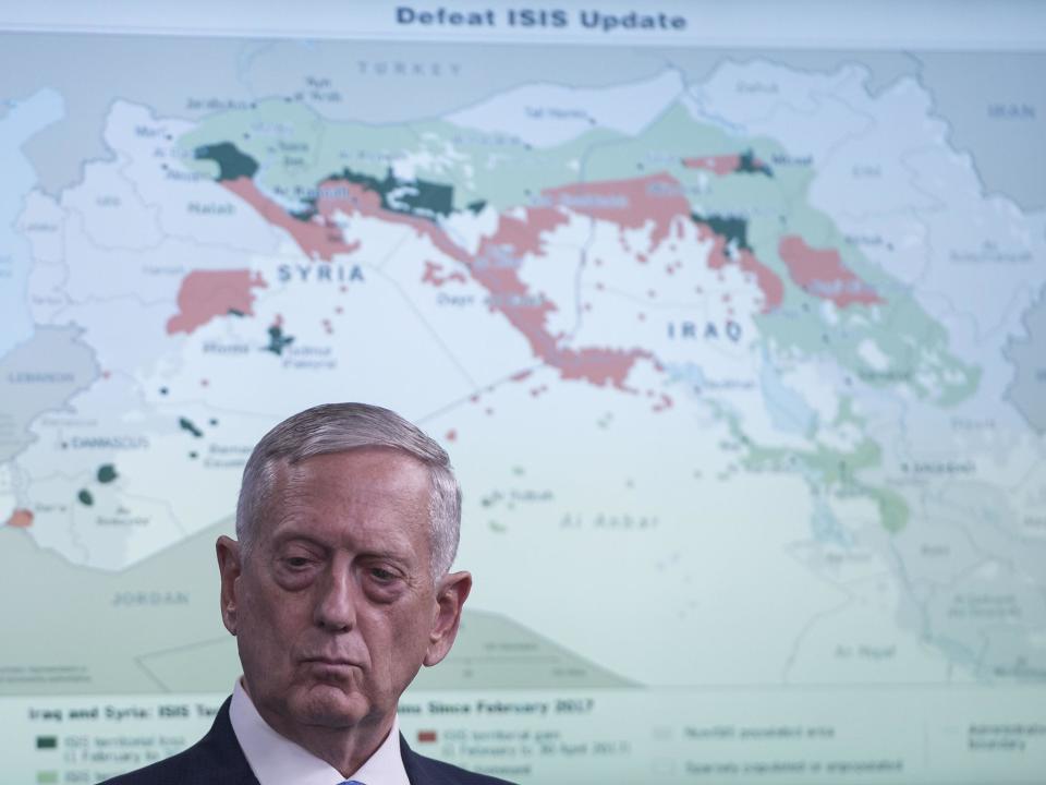 The battle against Isis has shifted from attrition to 'annihilation' tactics, US Defence Secretary General James Mattis said: Getty