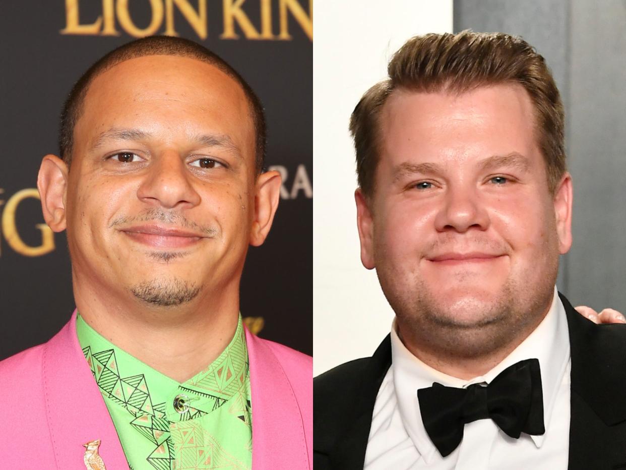 Eric Andre (left) and James Corden (right) (Getty)