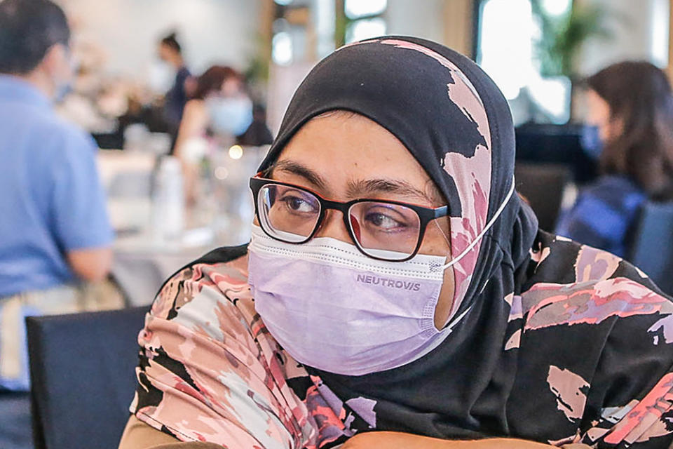 FGV Holdings Berhad group strategic communications senior manager Dalilah Ibrahim speaks to Malay Mail at Xiao En Centre in Cheras, Kuala Lumpur May 15, 2021. ― Picture by Hari Anggara