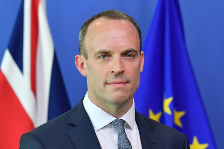 Britain's Brexit Minister Dominic Raab pictured during a joint press conference with the EU's chief Brexit negotiator Michel Barnier at the European Commission in Brussels on July 19, 2018