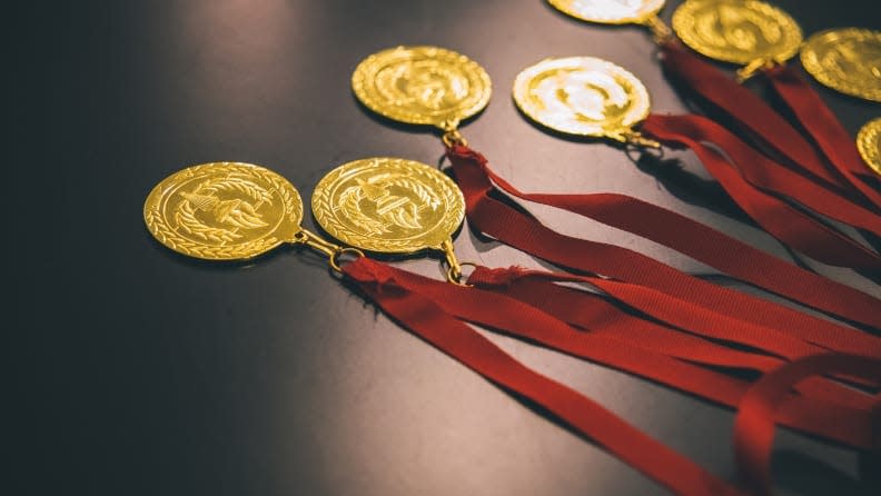 Enjoy some well-deserved medals at the end of your games.