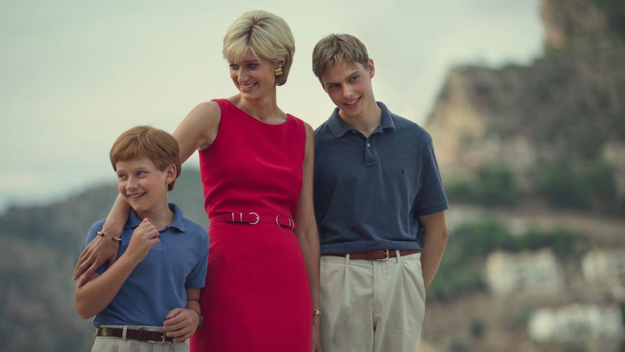 the crown's harry william and diana