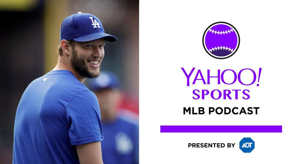Dodgers ace Clayton Kershaw joins the Yahoo Sports MLB podcast to talk about fatherhood, who he admires and the possibility of reaching 300 wins. (AP)