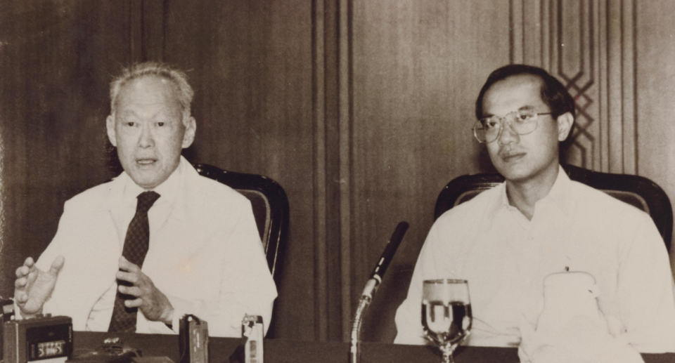 George Yeo pictured with the late Lee Kuan Yew in the early 1990s (PHOTO: George Yeo)