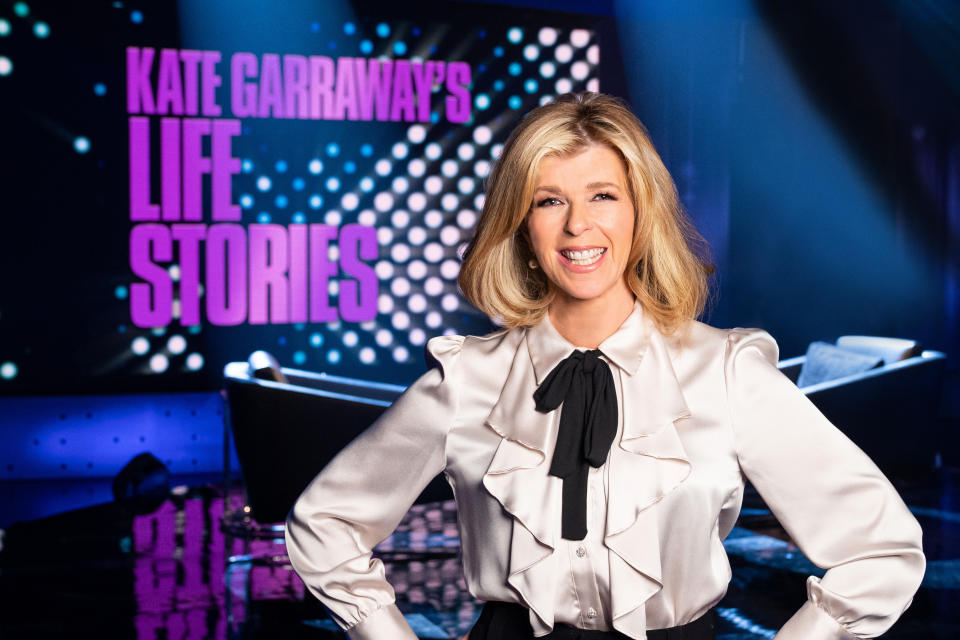 This image and the information contained herein is strictly embargoed until 00.01 Tuesday 25th January 2022From Multistory TVKate GarrawayÕs Life Stories on ITV and ITV HubPictured: Kate Garraway.This photograph is (C) ITV Plc and can only be reproduced for editorial purposes directly in connection with the programme or event mentioned above, or ITV plc. Once made available by ITV plc Picture Desk, this photograph can be reproduced once only up until the transmission [TX] date and no reproduction fee will be charged. Any subsequent usage may incur a fee. This photograph must not be manipulated [excluding basic cropping] in a manner which alters the visual appearance of the person photographed deemed detrimental or inappropriate by ITV plc Picture Desk.  This photograph must not be syndicated to any other company, publication or website, or permanently archived, without the express written permission of ITV Picture Desk. Full Terms and conditions are available on the website www.itv.com/presscentre/itvpictures/termsFor further information please contact:james.hilder@itv.com / 0207 157 3052