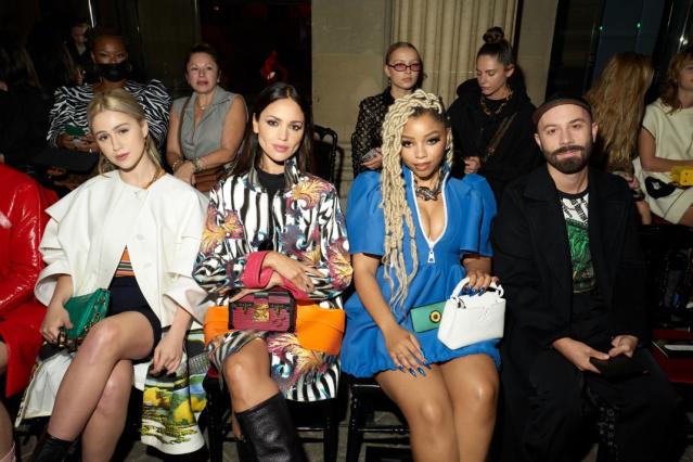 Chloe Bailey Sits Front Row in a Bubble Minidress & Towering Platforms at Louis  Vuitton