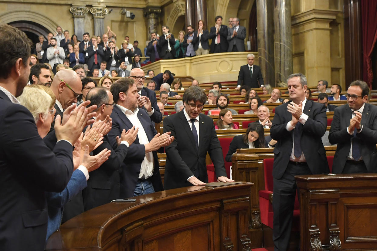 Catalan regional government president Carles Puigdemont 