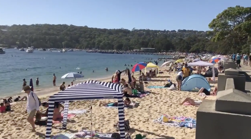 Balmoral Beach pictured on Australia Day.