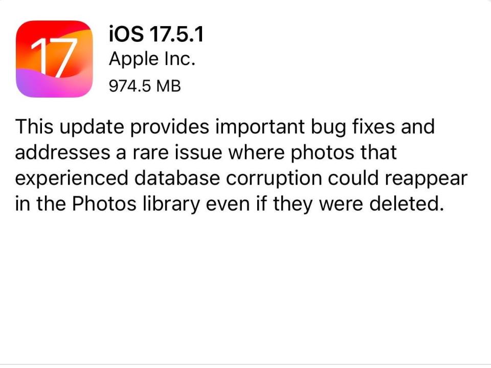 ios 17.5.1 update