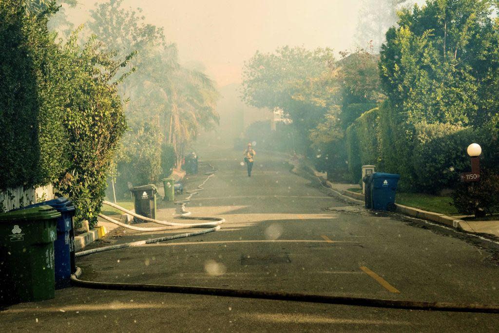 The fires this week devastated some of LA's ritziest neighbourhoods: AFP/Getty Images