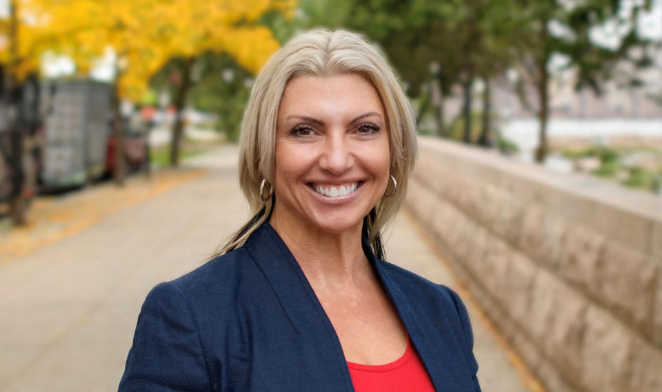 Tina Forte, a Republican candidate from New York, running for the U.S. House of Representatives in the 2022 U.S. midterm elections, appears in an undated handout photo provided October 11, 2022.  (Tina Forte/Handout via Reuters) 


