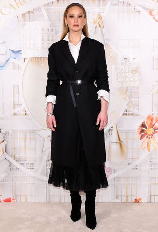 <p>Zach Hilty/BFA.com/Shutterstock</p> Jennifer Lawrence attends Dior's "Carousel of Dreams" show at Saks Fifth Avenue's holiday window unveiling