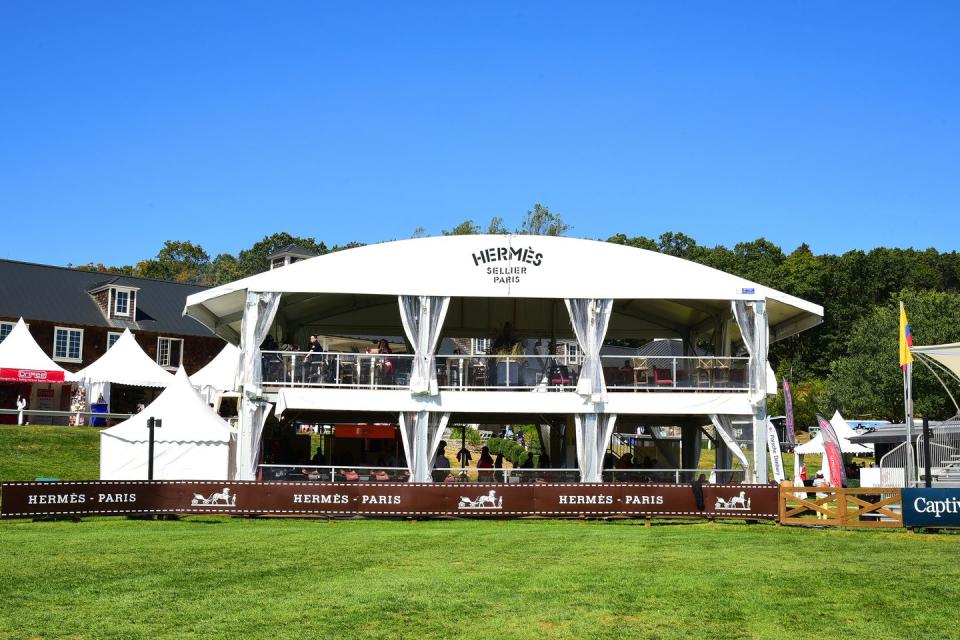 The Hermès Chalet overlooked the grand prix ring.