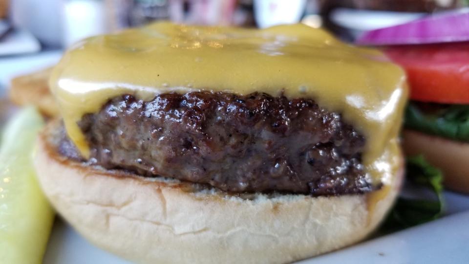 A cheeseburger, made with freshly ground Niman Ranch beef, at Mattison’s.