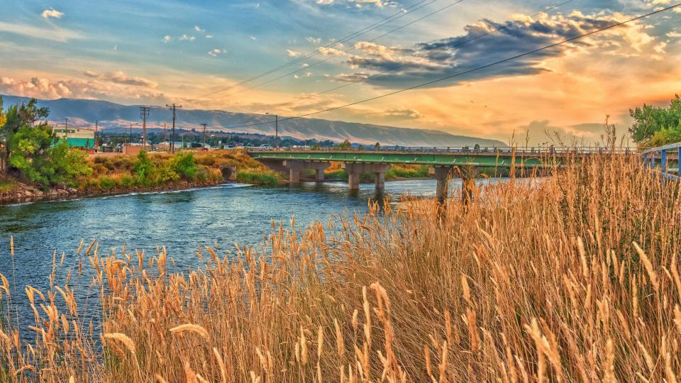 Platte River Bridge and Sunset - Image.