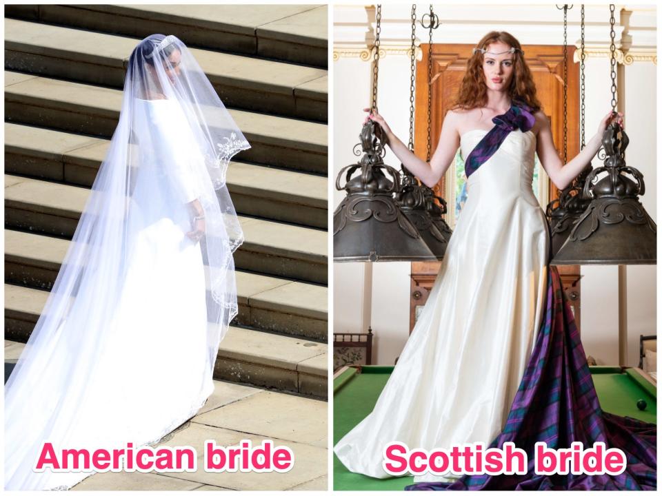 american bride vs scottish bride