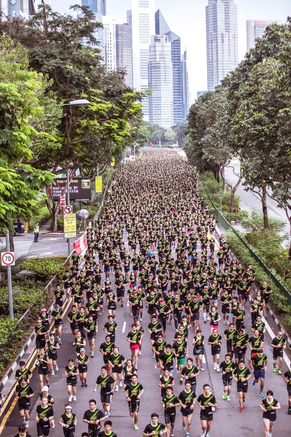 There were nearly 20,000 runners who took part in the race. (Photo courtesy of Nike Singapore)