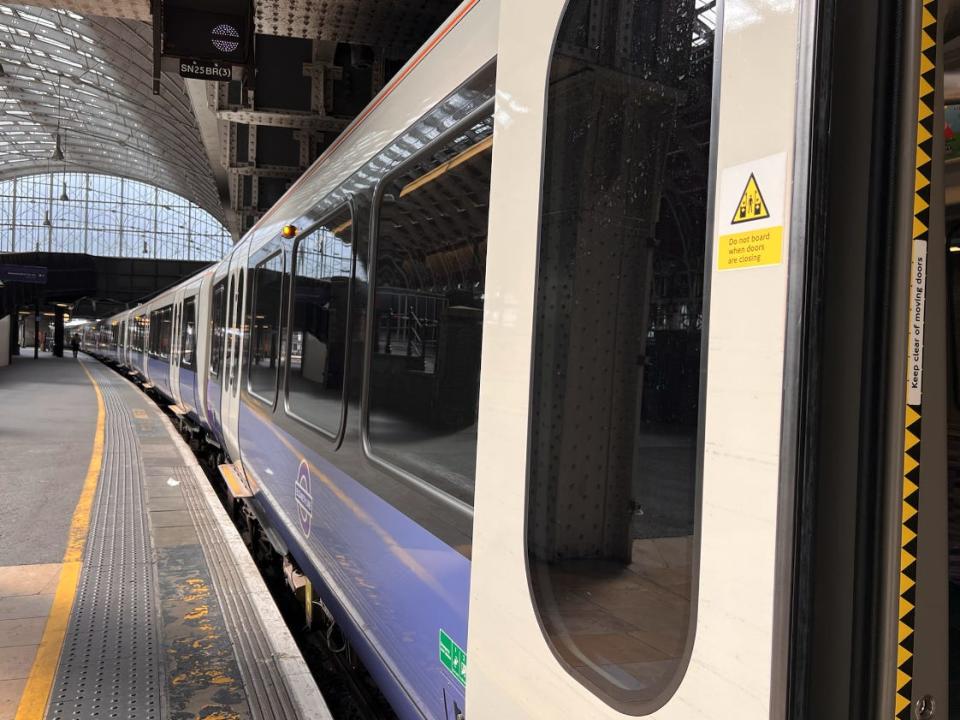 A view of the Elizabeth line train.
