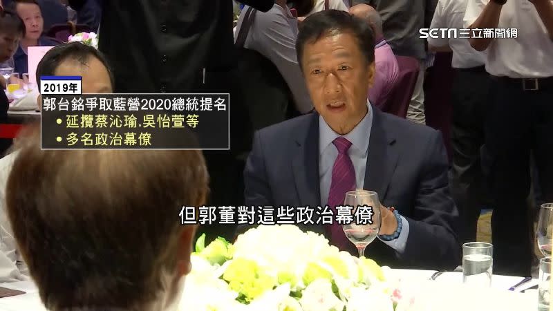 郭台銘過去爭取藍營2020總統提名時，曾私下找了多名政治幕僚。