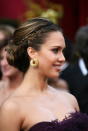 <p>The expectant Jessica Alba uses a thin, understated braid to add to her elegance.</p>