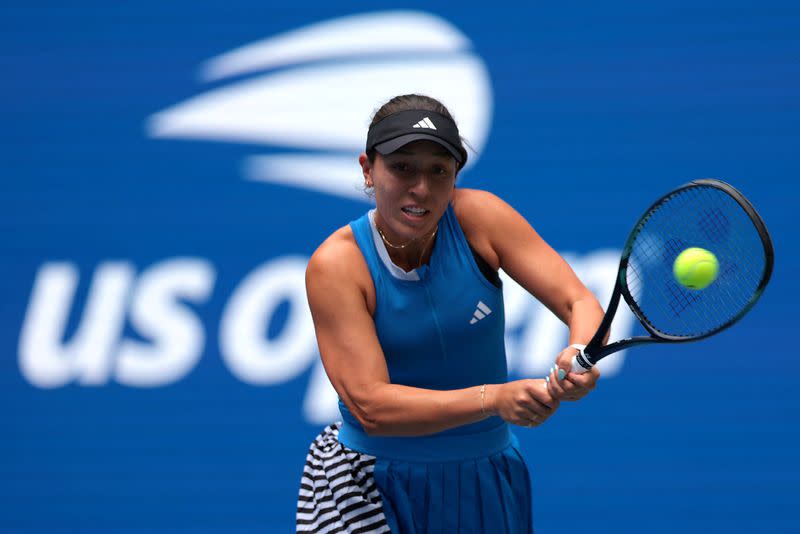 Tenis - Abierto de Estados Unidos - Flushing Meadows, Nueva York, Estados Unidos - 29 de agosto de 2023. La estadounidense Jessica Pegula