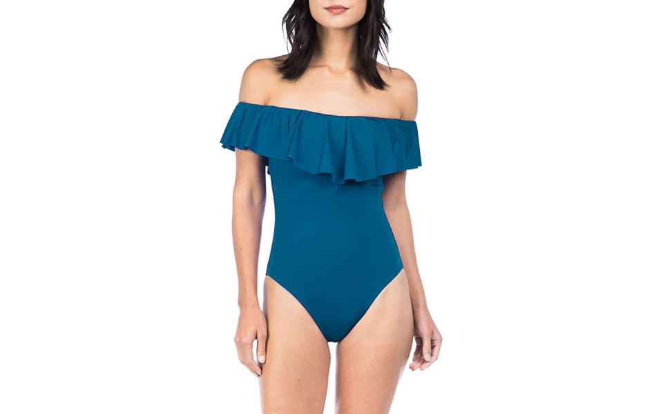 Trina Turk Ruffle Bandeau One-piece Swimsuit