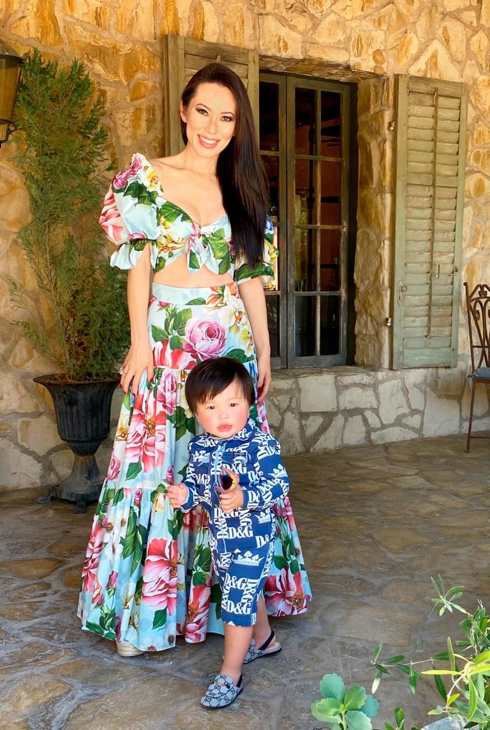 christine chiu with baby g