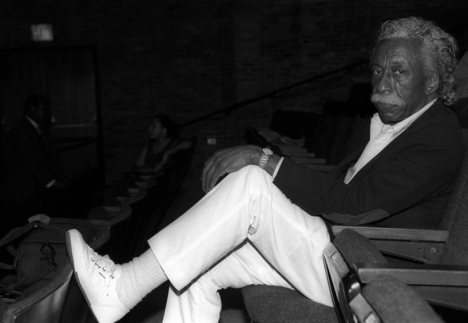 new york, new york  august 18 gordon parks appears in a portrait taken at the premiere of the hbo film strapped, directed by forest whitaker, at the joseph papp public theater, on august 18, 1993 in new york city  photo by al pereiragetty imagesmichael ochs archives