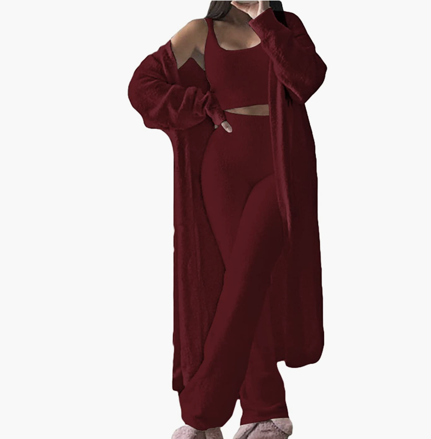 Women's Fuzzy 3 Piece Sweatsuit