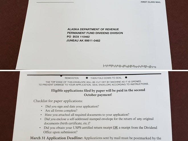 Photo of documents for Alaska Government