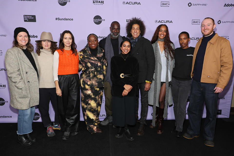 LaTonya Borsay, Tunde Adebimpe, Ayesha Nadarajah and Malia Ann Obama attend the "The Heart" Premiere at the Short Film Program 1 during the 2024 Sundance Film Festival at Prospector Square Theatre on January 18, 2024 in Park City, Utah.