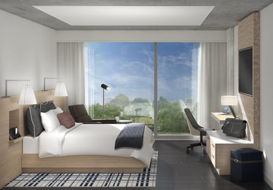 Concept image of one of Skyview 6's hotel rooms.