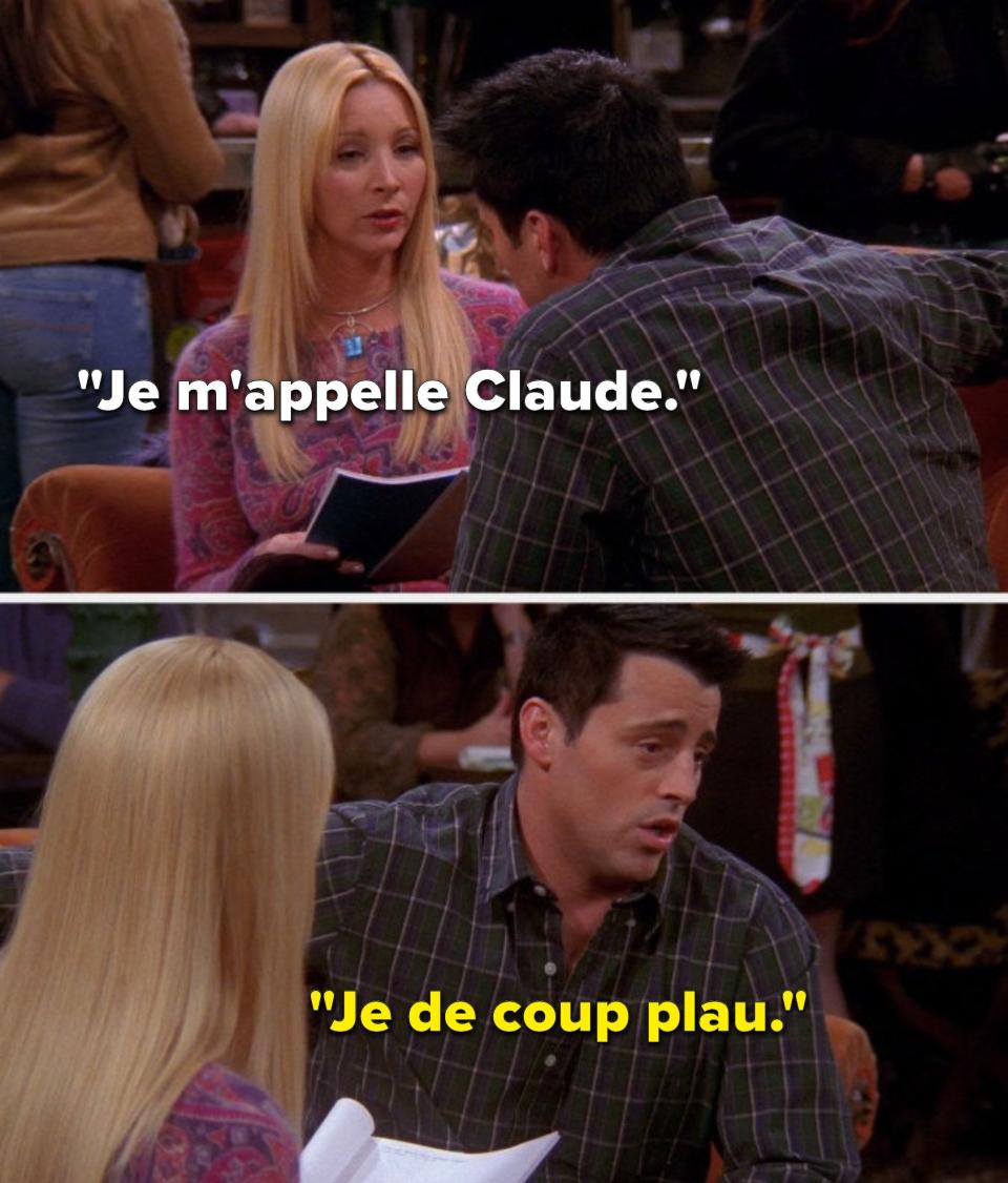 Phoebe and Joey speaking French