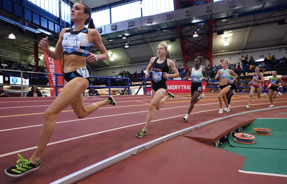 North Carolina State's and North Rockland graduate, Katelyn Tuohy runs a 4:24.26 in the women's mile at the Dr. Sander Invitation at The Armory Track & Field Center in New York on Saturday, January 28, 2023.