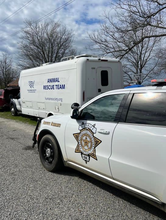 Photos of Johnston County Sheriff’s Office and the Humane Society in Milburn, OK, courtesy of Johnston County Sheriff’s Office