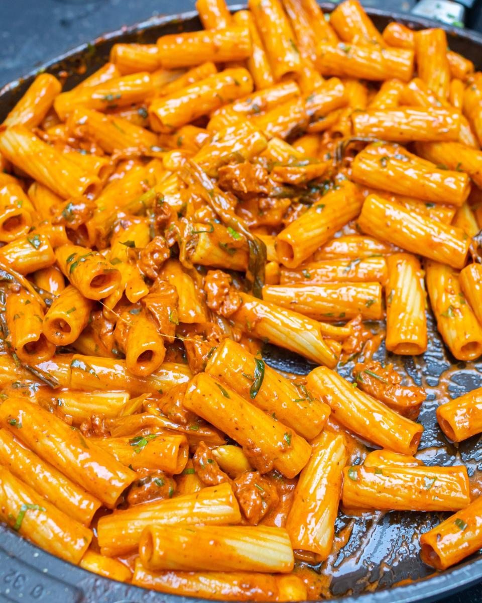 Well a greasy (yet kind of healthy) pasta is the obvious choice for hangover foodMOB Kitchen