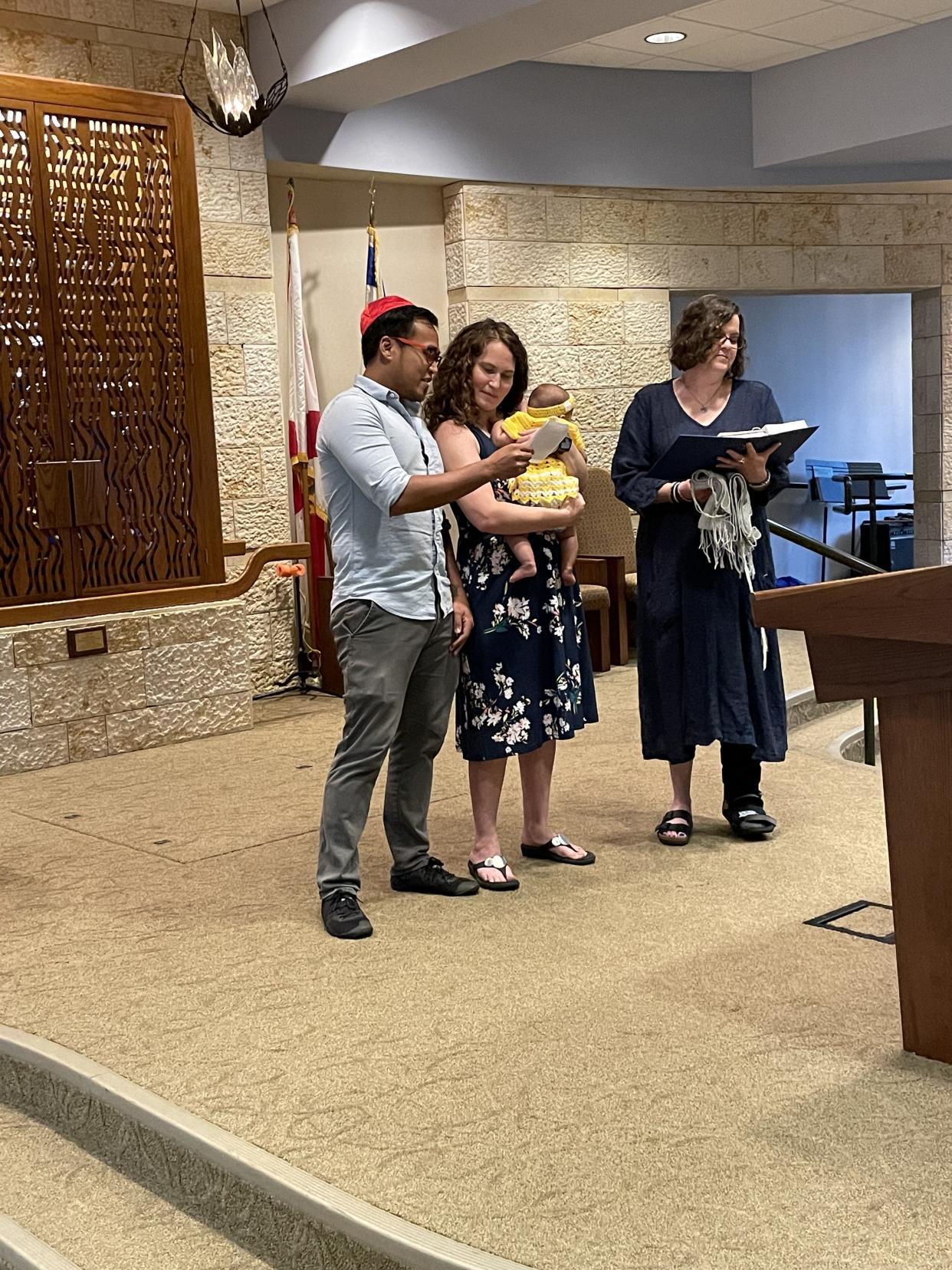 Penelope's Hebrew Naming Ceremony at Temple Israel.