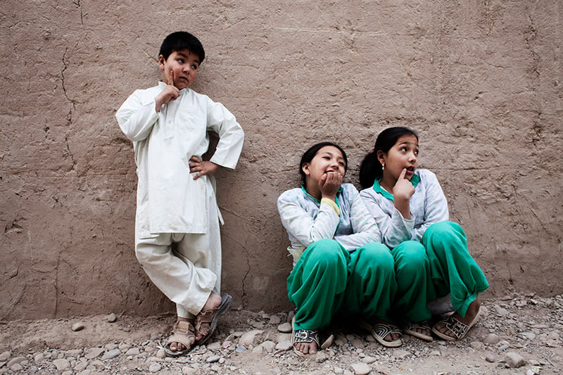 Mehran (right) with her sisters.