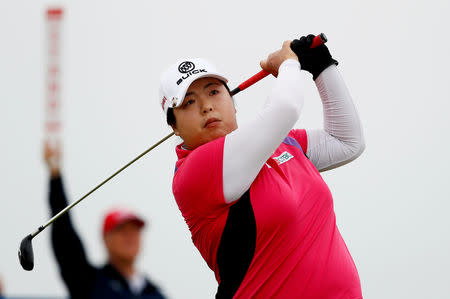 FILE PHOTO - Golf - Women's British Open - Royal Lytham & St Annes Golf Club, Lytham Saint Annes, Britain - August 2, 2018 China's Shanshan Feng in action during the first round Action Images via Reuters/Jason Cairnduff