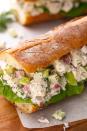 <p>Who doesn't love a good chicken salad sandwich? It is one of our absolute favorite things to do with a <a href="https://www.delish.com/cooking/g577/recipes-with-rotisserie-chicken/" rel="nofollow noopener" target="_blank" data-ylk="slk:rotisserie chicken;elm:context_link;itc:0;sec:content-canvas" class="link ">rotisserie chicken</a> or leftovers from a <a href="https://www.delish.com/cooking/recipe-ideas/a22813471/classic-roast-chicken-recipe/" rel="nofollow noopener" target="_blank" data-ylk="slk:roast chicken;elm:context_link;itc:0;sec:content-canvas" class="link ">roast chicken</a> dinner. We add the crispy celery, tart apple and herbaceous dill for a bright and slightly tangy bite, but beyond <a href="https://www.delish.com/cooking/recipe-ideas/a25363303/whole30-paleo-mayo-recipe/" rel="nofollow noopener" target="_blank" data-ylk="slk:mayo;elm:context_link;itc:0;sec:content-canvas" class="link ">mayo</a> and chicken, the mix-ins are up to you. </p><p>Get the <strong><a href="https://www.delish.com/cooking/recipe-ideas/recipes/a54787/best-chicken-salad-sandwich-recipe/" rel="nofollow noopener" target="_blank" data-ylk="slk:Chicken Salad Sandwich recipe;elm:context_link;itc:0;sec:content-canvas" class="link ">Chicken Salad Sandwich recipe</a>.</strong></p>
