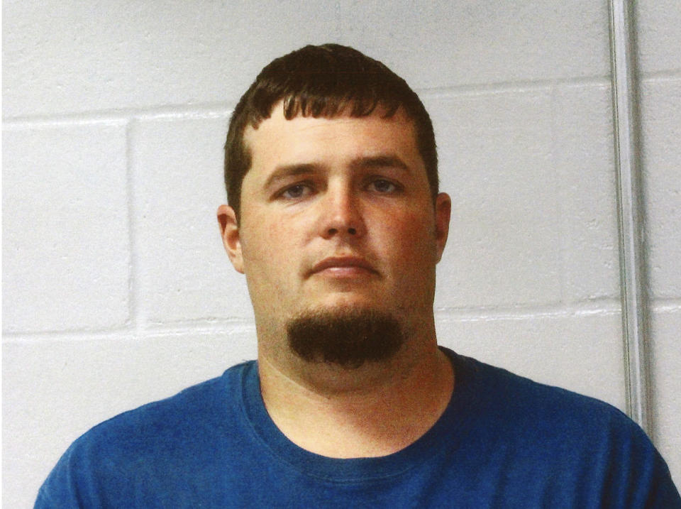 FILE - This undated file photo provided by the Caldwell County, Mo., Detention Center shows Garland Nelson. A Missouri prosecutor and sheriff will give an update Wednesday, Oct. 23, 2019, into the disappearance of two Wisconsin brothers who have been missing since July and are presumed dead. Caldwell County Maj. Mitch Allen told the Kansas City Star that new charges will be filed against Nelson, the Missouri man already charged with tampering with a vehicle rented by Justin and Nick Diemel of Shawano County, Wisconsin. (Caldwell County Detention Center via AP, File)