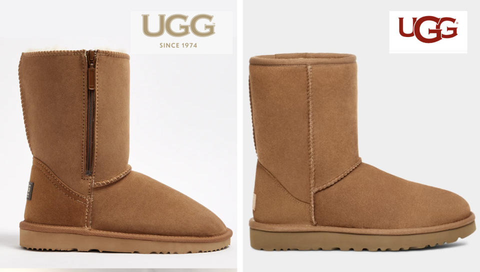 Ugg since 1974 Women's Harley Mid at left, Ugg Women's Classic Short II boots