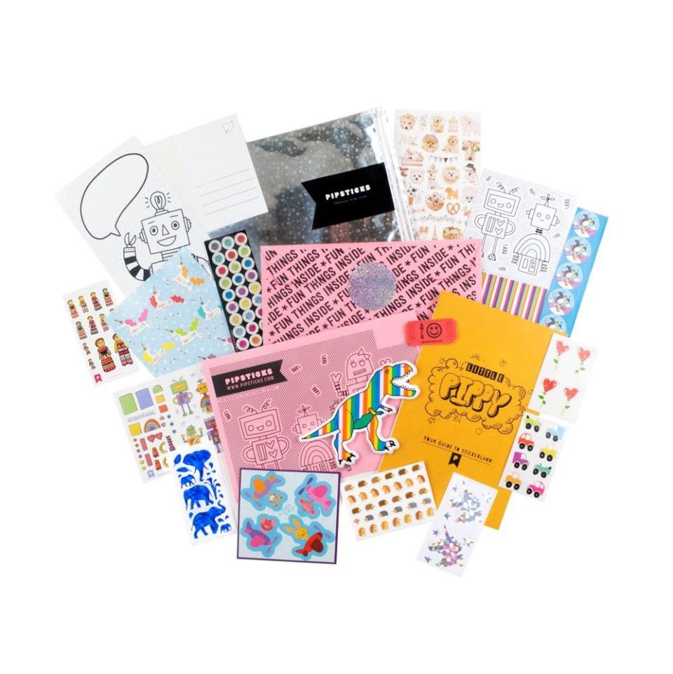 <p>With Pipsticks, kids will receive a new pack of stickers that come in all shapes, sizes and fun designs every month. <strong>Our experts note how they are perfect for crafting</strong>. <strong>Good Housekeeping Institute Lab Director <a href="https://www.goodhousekeeping.com/author/1540/lexie-sachs/" rel="nofollow noopener" target="_blank" data-ylk="slk:Lexie Sachs;elm:context_link;itc:0;sec:content-canvas" class="link ">Lexie Sachs</a>'s</strong> daughters loved this kit so much that she also gifted a subscription to her friends. "There’s a fun element of surprise, and it includes a wide variety of sticker types," she said. </p><p><em>Starts at $12 per month</em><em><br>Ages: 3+</em></p><p><a class="link " href="https://go.redirectingat.com?id=74968X1596630&url=https%3A%2F%2Fwww.pipsticks.com%2F&sref=https%3A%2F%2Fwww.goodhousekeeping.com%2Flife%2Fg5093%2Fsubscription-boxes-for-kids%2F" rel="nofollow noopener" target="_blank" data-ylk="slk:Shop Now;elm:context_link;itc:0;sec:content-canvas">Shop Now</a></p>