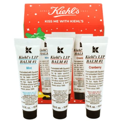 Kiehls Kiss me with Kiehls Lip Balm Treatment 3 Piece Set - Mint, Cranberry, Original