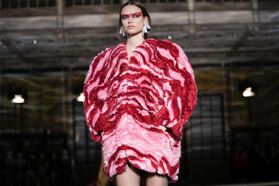 The Prabal Gurung collection is modeled during Fashion Week, Friday, Feb. 10, 2023, in New York. (AP Photo/Mary Altaffer)