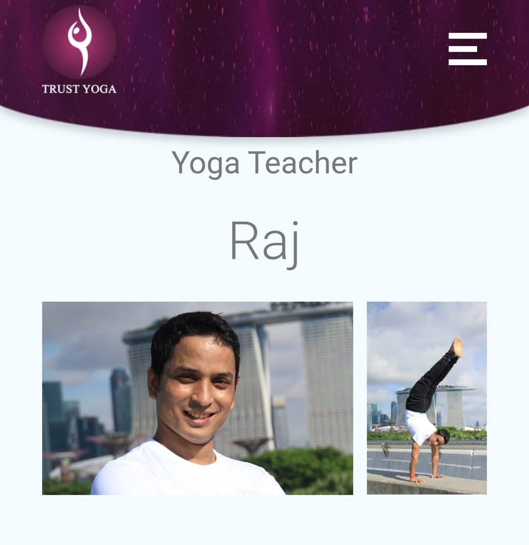 Rajpal Singh was known as Raj Chauhan on Trust Yoga's website. (PHOTO: Screenshot)