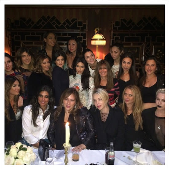 "I will never forgets last year at my bachelorette dinner". Image: Instagram.com/kimkardashian