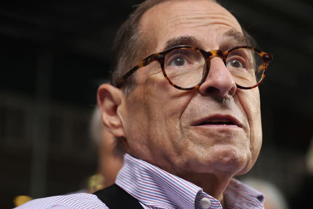 Rep. Jerry Nadler (D-N.Y.) speaks to the media after voting in his Upper West Side district on Tuesday. His win in the primary virtually assures him a 16th term in Congress. (Photo: Spencer Platt/Getty Images)