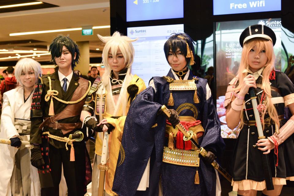 Cosplayers at the Suntec Convention Centre for this year’s Anime Festival Asia Singapore.