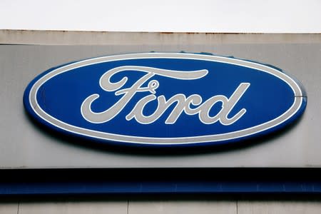 FILE PHOTO: The Ford logo is seen at the Ford oldest Brazil plant after company announced its closure in Sao Bernardo do Campo